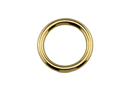 LENNIE 10x Rundring, O-Ring, Messing, Gold, Größe: 25 mm (1