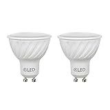 Ángulo de luz 100° RLED Pack de Bombillas LED SMD, Luz Neutra GU10, 6.8 W, Blanco, 5 x 5.5 cm, 2 Unidades