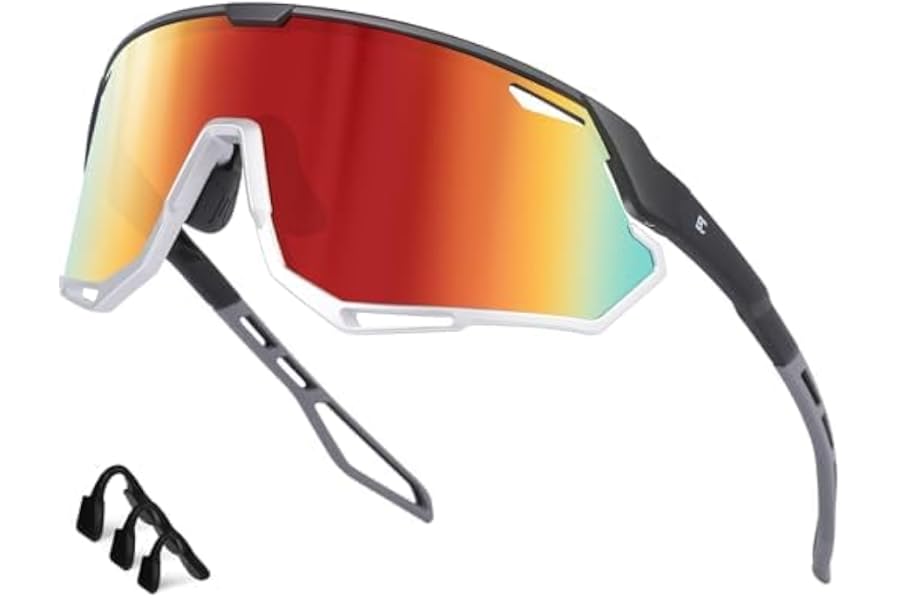 Bircenpro Cycling Sunglasses for Men Women - UV400 Protection Sports Glasses Running Sunglasses for Baseball MTB Golf Softball