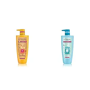 LOreal Paris 6 Oil Nourish Shampoo, 1 Litre and LOreal Paris Extraordinary Clay Shampoo, 704 ml (640 ml + 64 ml)