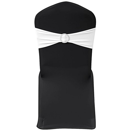 vidaXL 25x Stuhlschleifen Stretch Schleifenbänder Schleifen für Stuhlhussen Hochzeit - 2