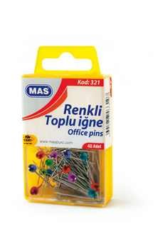 Stecknadeln, Markiernadeln Nadeln Heftzwecken Bunt 40 Stück Colour map pins - 2