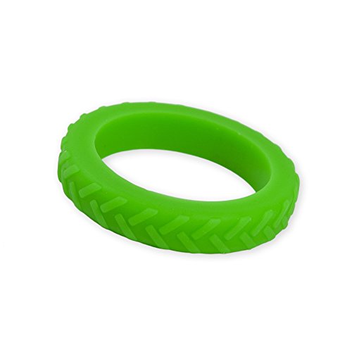 Treads Chew Bangle Dino by Chewigem - Sensory Chew Product (Bright Green)