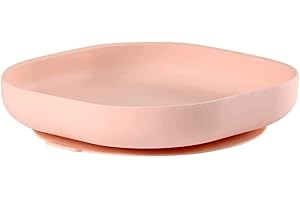 BÉABA Beaba - talerz silikonowy z przyssawką, różowy