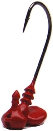 Megastrike Saltwater Pro-Shak E2 (Screw Lock) Shakey Head Jig, Pack of 4 (1/8-Ounce, Red Pack)