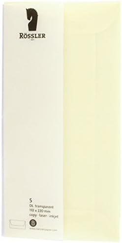 Paperado DL Lined Tissue Envelope - Transparent Champagne (Pack of 5)