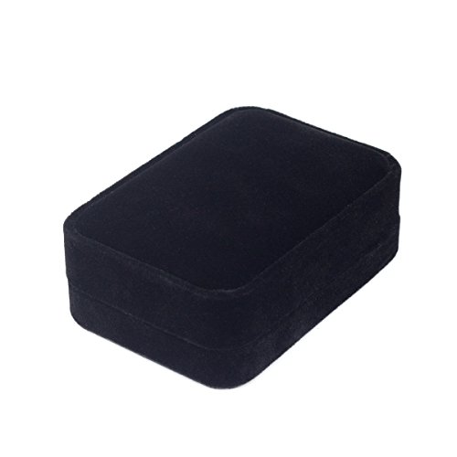 Premium Langhaarige-Velvet Schmuck Set Display Schmuckkästen / Halskette Schmuckkästen -Schwarz - 2