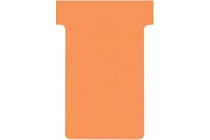 NOBO 2002009 - Estuche 100 fichas T tamaño 2 color naranja