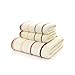 Produktbild Luxus Superweicher Ägyptische Baumwolle Handtücher saugfähige und Quick Dry Badetücher Set 70 x 140 cm, 500 g (1 x Badetücher und 2 x Handtücher) beige