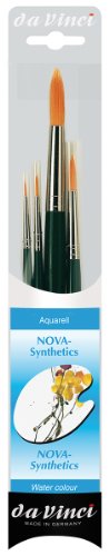 Da Vinci - hochwertiges Aquarell-Pinsel-4er Set „NOVA-Synthetik“ - Serie 4219