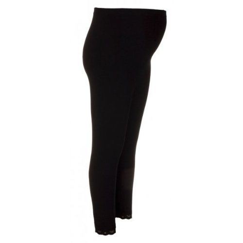 Heavenly Bump Women's Maternity Crop Leggings - Lace Trim, M