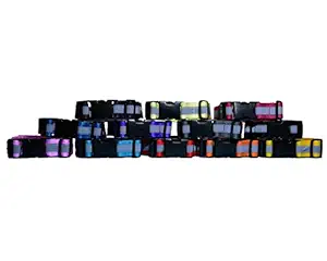 Binkymart Handmade Multicolored Medium Size Reflective Collars for Dogs Set of 5 with complimentary Zip Tie (No D-Ring for Leash)