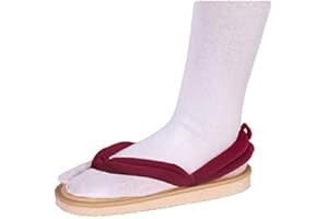 QYIFIRST Kimetsu no Yaiba Tanjiro Kamado Cosplay Clogs Shoes Slippers Sandals for Costume Red Wine Men Women 39 (Inside Length 24 cm)