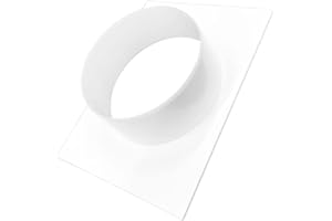 H&C Vent Connector Flange │ Air Ventilation Pipe Connectors for Ducting Flex Aluminium Tube PVC Duct Flexible Hose │ Wall Plate Backdraft Shutter Gravity Valve │ Tumble Dryer Extractor fan Conditioner