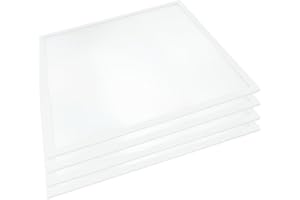 ‎ENOVALITE LED Panel, Ceiling Light Office, Grid Light 62 x 62 cm, UGR<19, 36 W, 3600 lm, with Branded Power Supply, ENEC, LED Office Lamps for Grid Ceilings (Warm White, Pack of 4)