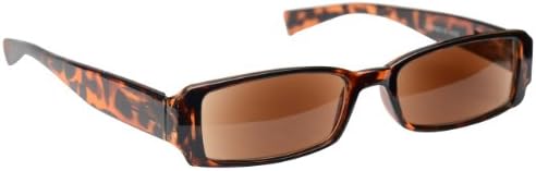 OPULIZEOPULIZE Brown Tortoiseshell Reading Sunglasses Reading Glasses UV400 Womens Mens Spring Hinges UVSR003 +2.00