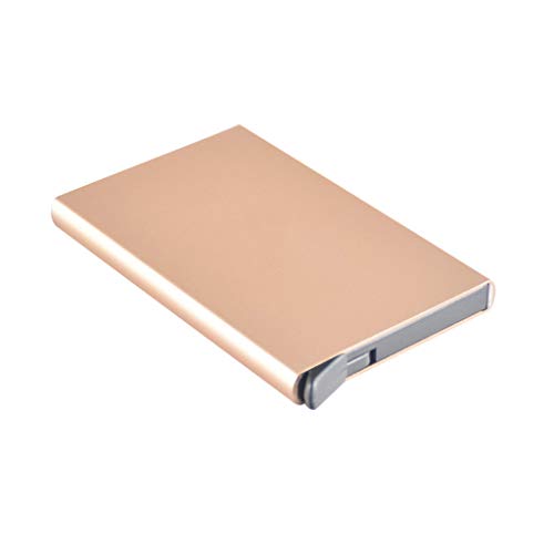 XUANLAN Aluminiumlegierung Anti-Hochfrequenz Identifikation Bankkarteninhaber ID-Karte Bankkarte Metall Kreditkarteninhaber (Color : Gold)