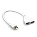 Produktbild Tonsee 20 cm 1 bis 2 HDMI Splitter Adapter Stecker/Buchse Teilen doppelt Signal konvertieren Adapterkabel für Video TV HDTV S22 (weiß)