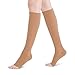 Price comparison product image Fytto 2020 Open-Toe Compression Socks, Breathable Microfiber, 15-20mmHg Graduated Support - Stylish Class-1 Medical Hosiery for Professionals, Relieves Swelling & Alleviates Varicose Veins - Tan, XL