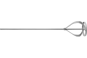 HARDY WORKING TOOLS HARDY Agitador de Construcción Compatible Universal Para Taladros Comunes Para la Preparación de Adhesivos Pinturas Morteros Duros Doble Espiral Fabricado en Acero Inoxidable 100x600mm