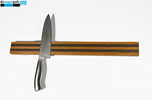 Magnetische Messerleiste, Magnetleiste, Holzleiste aus Eiche 500 mm massiv, NEU mit 2-fachem Magnetkern - 2