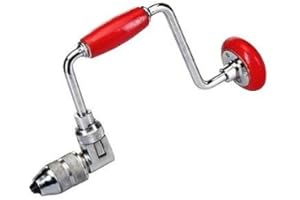 BARGAINWORLDUK Hand Brace Drill, 4 Jaw Wood Drilling Handle + 3 Year Guarantee U142