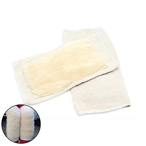 Preisvergleich Produktbild Hilai 1pair Winterthermal Knieorthese Warmer Woll Gepolsterte Kniebandage Knieschoner Warmer elastische Knie Band Sleeve für Frauen der Männer Erwachsene