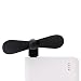 Produktbild Kofun Mini Fan, tragbare Haltegriff Lüfter, tragbare Micro USB Lüfter stumm Cooler für mobile Android OTG Handy Android Ladegerät Mini Fan - schwarz