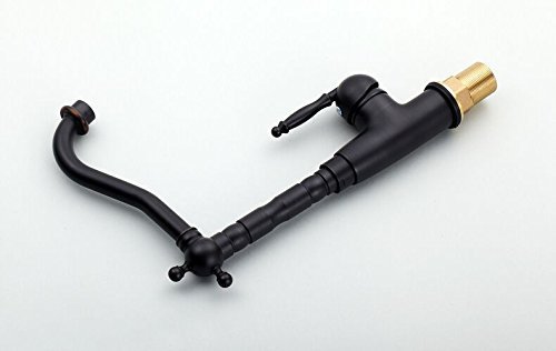 Hiendure® Einlochmontage Einhebelmischer Küchenarmatur Aus Messing Keramik-Kartusche schwenkbarer Rohrauslauf Hoher Auslauf Wasserhahn Öl-rieb Bronze - 3