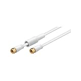 Conector Tipo A Conector F Wentronic BKF Flat 1000 - Cable coaxial plano con recubrimiento doble y conectores dorados, 15 m