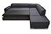 Produktbild Ecksofa Elmo mit Ottomane rechts in schwarz mit Bettfunktion und Staukasten - Abmessungen: 280 x 220 cm (B x T)