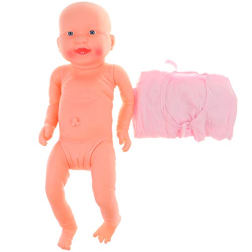 Preisvergleich Produktbild FLAMEER Neugeborenes Babypuppe Badepuppe Funktionpuppe für Menschen Rollenspiel, aus Vinyl - Mädchen