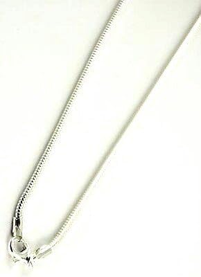 SILVER NECKLACE VERY FINE THIN) SNAKE CHAIN REAL 925 STERLING SILVER 22 inch 1mm WITH GIFT BOX