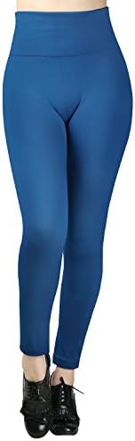 Hot Star Products Women's Leggings Black Lycra High Waist Design for Slimmer Stylish Look, Fleece Lined, One Size Fits Size 10 to 16, Soft Stretchy Material for The Perfect Fit by (Royal Blue, 1)