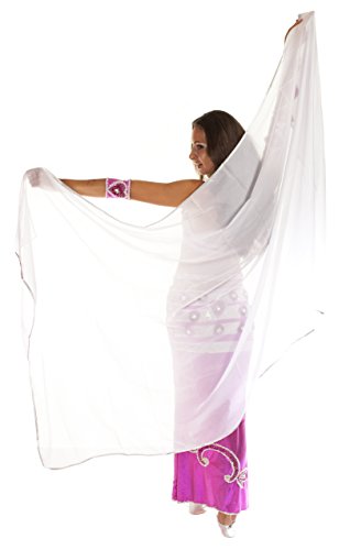 Turkish Emporium Velo gasa liso (blanco/plata)