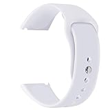 Altsommer für Fitbit Versa Smartwatch Armband Silikon justierbares Ersatz Sport Bügel Armband Armband Wristband Smart Uhrenarmband Ersatzbänder für Herren Damen 180mm-220mm (Weiß)