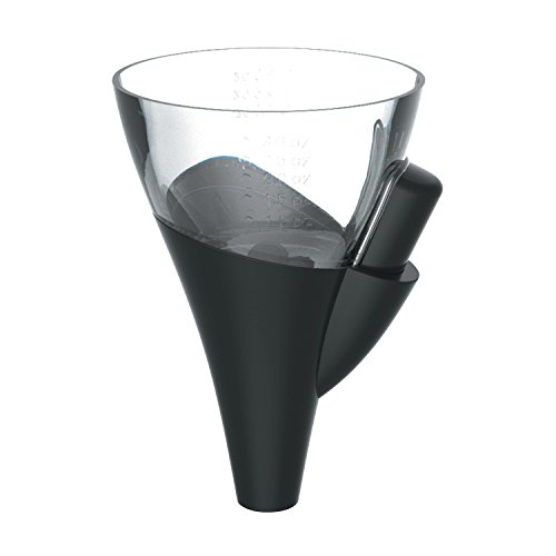 Zevro Plastic Gravity Release Jigger, Black/ Transparent