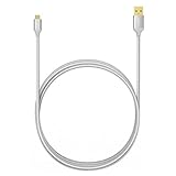 Anker 1.8 m mit Nylon umflochtenes verwicklungssicheres Micro USB Kabel mit vergoldeten Steckern f¨¹r Android, Samsung, HTC, Nokia, Sony und Andere (Silber)