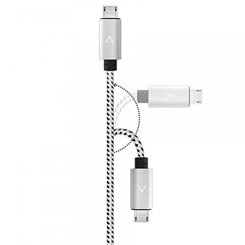Ganvol 3m Lange Premium Micro USB auf USB Kabel mit Metallstecker + Nylonmantel Lade- und Datenkabel für Android, Samsung, HTC, Huawei, Motorola, Nokia, LG, HP, Sony, Blackberry und mehr - 4