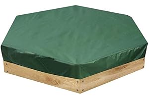 MOOUK Sandkasten Bezüge, Sandkästen Abdeckung, Sechseckig Sandkasten Bezüge, Oxford Tuch Plane Abdeckung mit mit, Staubdicht und Wasserdicht für Heim Garten - Wie Bild Show, 180x150cm