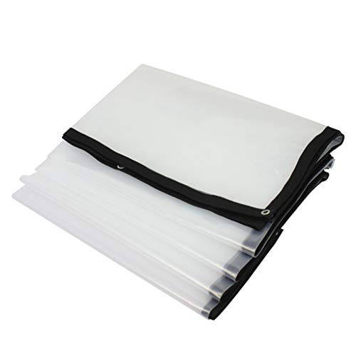 Preisvergleich Produktbild JIANFEI Plane Wasserdicht Regenfest Sichtschutznetz Sonnensegel Wasserdicht Solide Kante PVC-Material Reißfest, 25 Größen Unterstützung Anpassung (Color : Clear, Size : 4x6m)