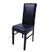 Produktbild ai-home PU Leder Stuhl Bezüge Stretch Autositzbezüge Fashion für Küche Esszimmer Hochzeit schwarz