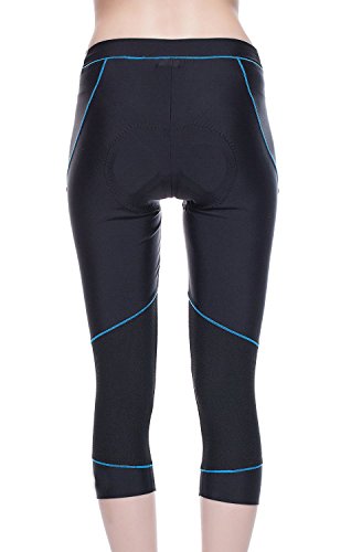 4Ucycling Frauen Fahrrad Hosen Damen Radsport Hose 3D-Gepolstert Radhose ¾ Radfahren Tights - 3