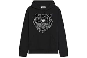 Bluza z kapturem Kenzo Tiger męska czarna wyhaftowana głowa tygrysa szara 100% bawełna (dopasowany rozmiar)