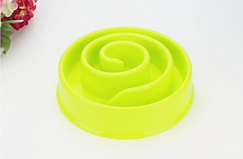 Snail Shape Eco-friendly Durable Non-Toxic Pet Interactive Fun Feeder Pet Bloat Stop Slow Eating Pet Bowl with Non Slip Design (green)