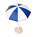 Produktbild DDG EDMMS Mini Regenschirm Netter Landschaft Strand Sonnenschirm Miniatur-Landschaft Bonsai Craft Dekor M Größe Blau