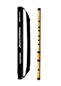 STARDEALS Flutes D Natural 7 Hole Right Hand Flute Bamboo Bansuri With Free Flute Bag (Natural Brown, 18 Inch)