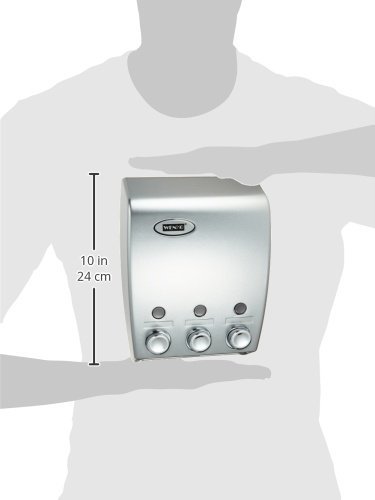 Wenko 21807100 3-Kammer Seifenspender Varese Platin matt, Fassungsvermögen 0,45 L, Kunststoff, 19 x 25 x 8 cm - 8