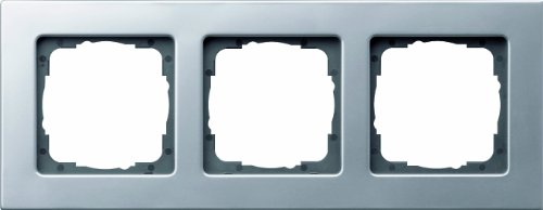 Preisvergleich Produktbild Gira 0213203 Abdeckrahmen 3-fach Gira E22 Aluminium