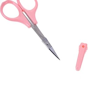 Welecom Curved Craft Scissors For Eyebrow Eyelash Extensions Stainless Steel-With Protective Case - Image 4
